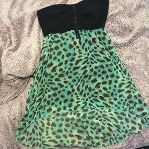 Cheetah print high/ low dress